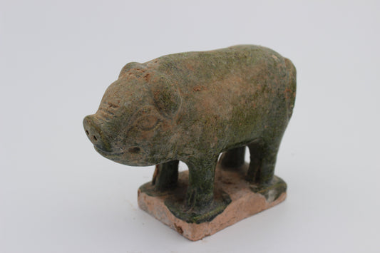 Ming-Dynasty Zodiac Pig Terracotta Grave Figure