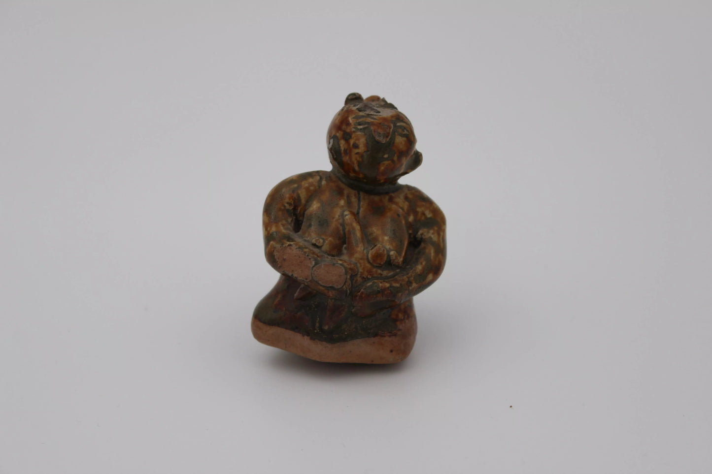 Glazed Pottery Woman Nursing Child from Sawankhalok