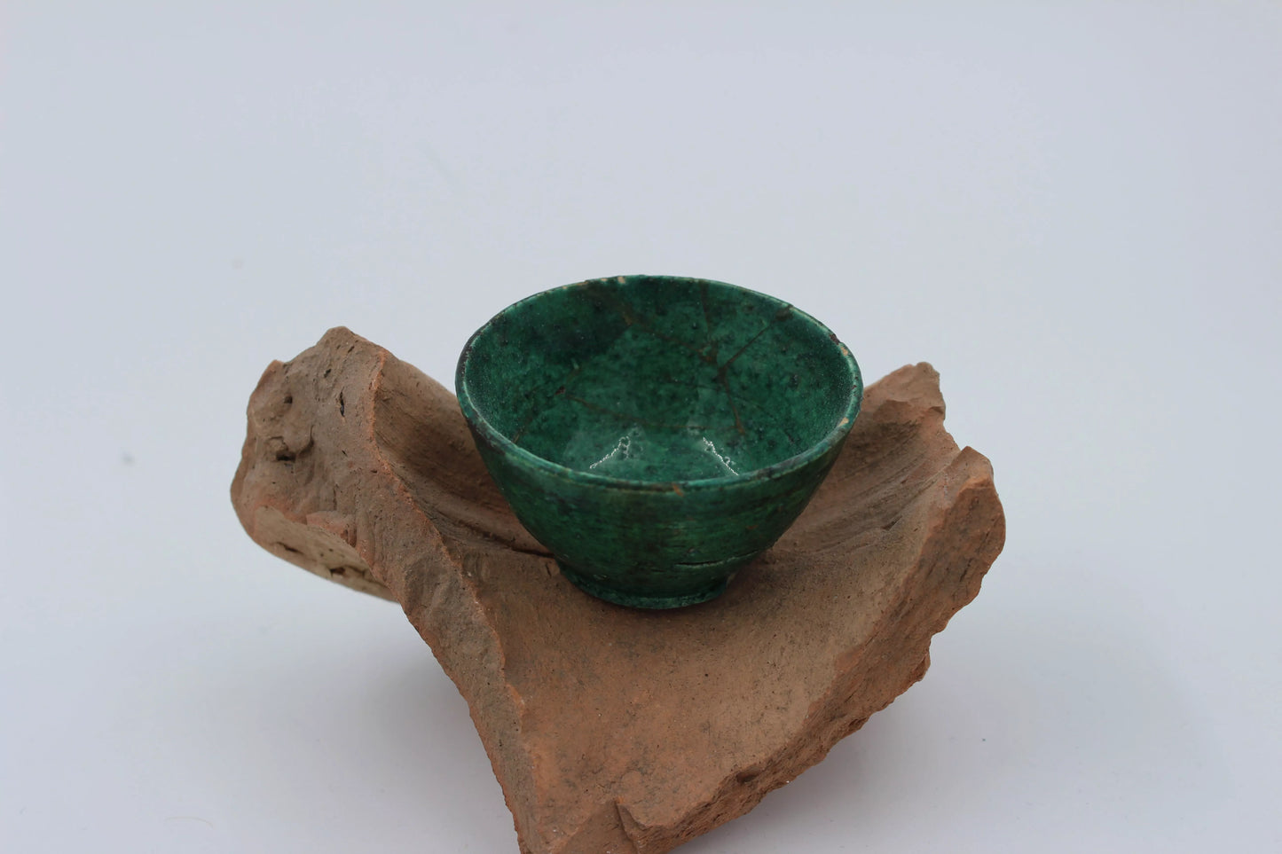 Persian Green Glazed Pottery Bowl